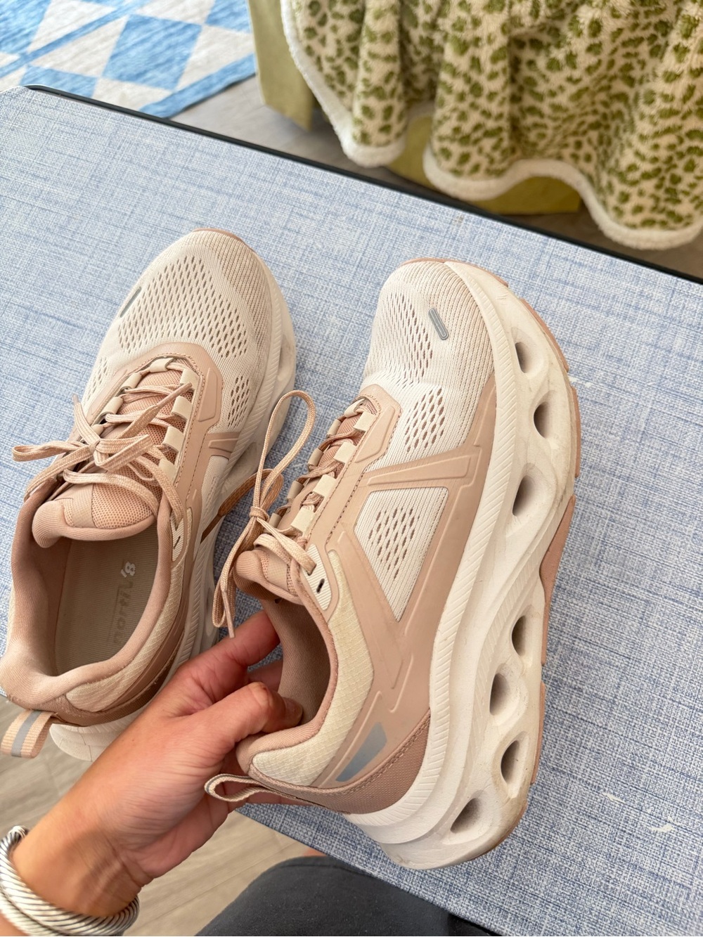 Women’s Neutral Pink Athletic Platform Sneakers